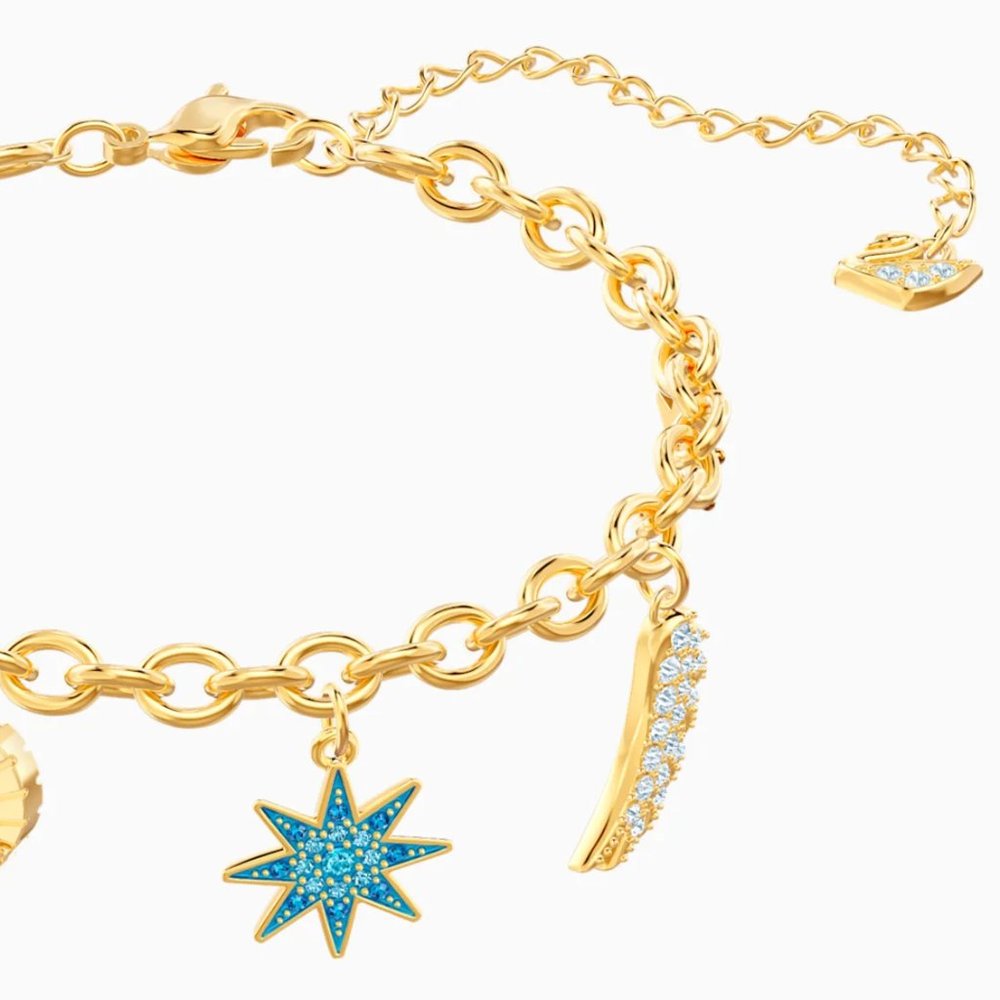 SWAROVSKI "LUCKY GODDESS" CHARMS BRACELET 6/24" - Picture 5 of 8